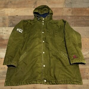 Vintage Starter Rugged Terrain Parka Jacket Olive Green XL